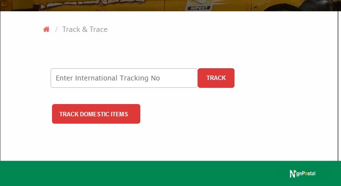 Mail Tracking Page