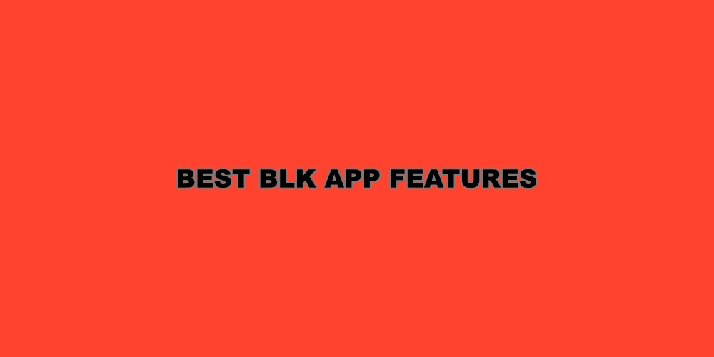 BLK App Features