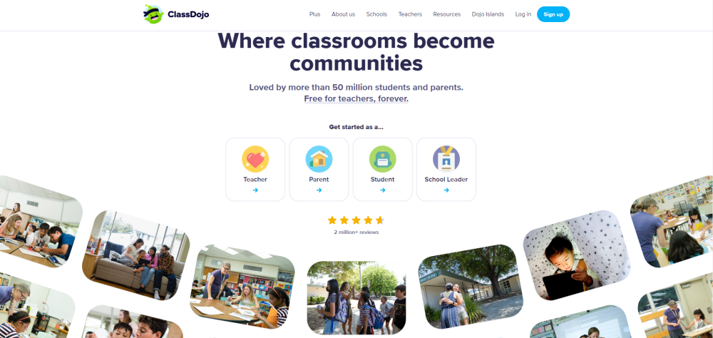 ClassDojo Home page