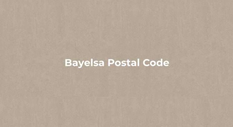 Bayelsa Postal Code