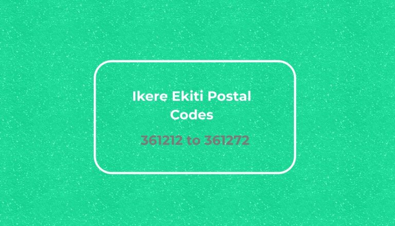 Ikere Ekiti Postal Codes