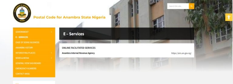 Postal Code for Anambra State Nigeria