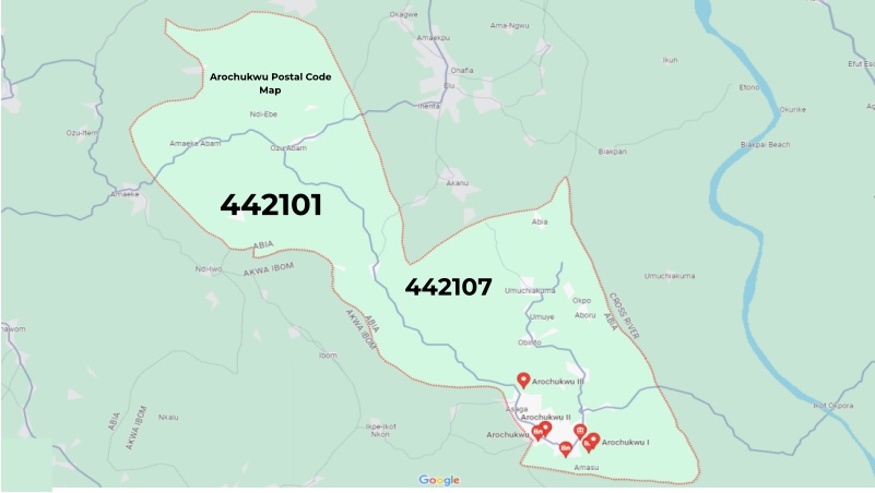 Arochukwu Postal Code Map