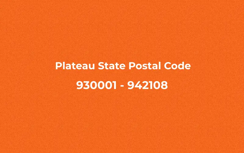 Plateau State Postal Code