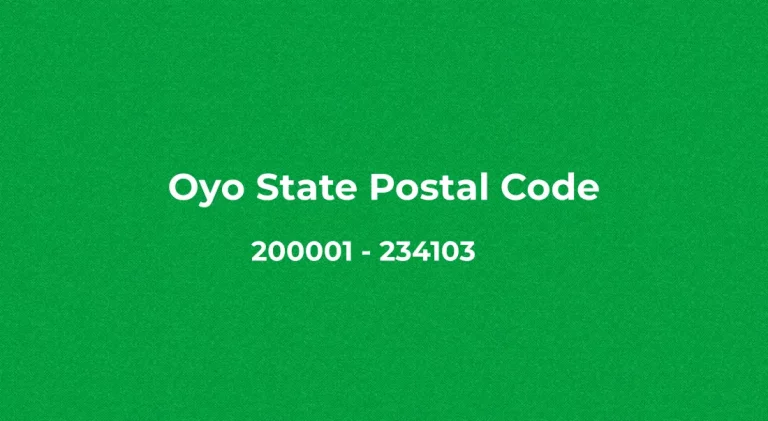 Postal Code for Oyo State