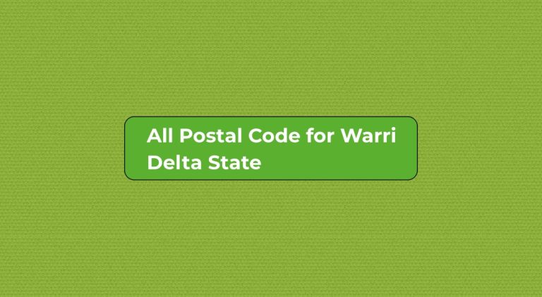 Postal Code for Warri Delta State