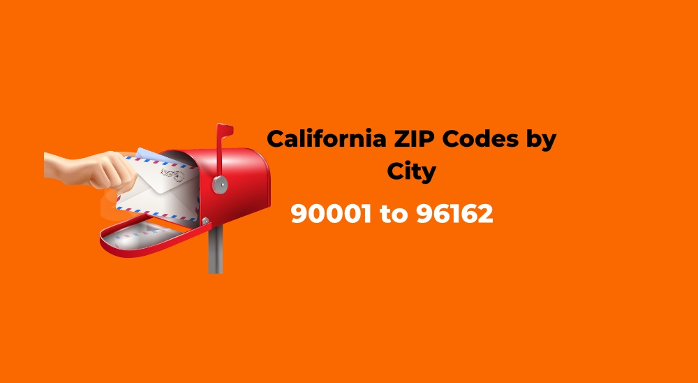 California Zip Codes Usps Zip Codes
